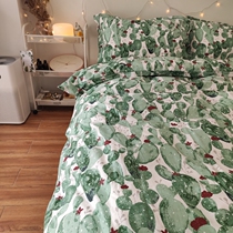The Grand Desert Desert Pure Cotton Four - piece Nordic Green Cactus Flower Single Double Bed Bed Bed Bed Bed