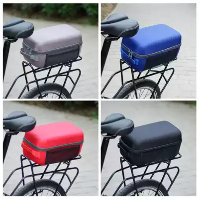 Folding bicycle rear carrying bag Rear seat bag Mountain bike rear camel bag Mountain bike rear shelf bag Riding bag Hard shell bag