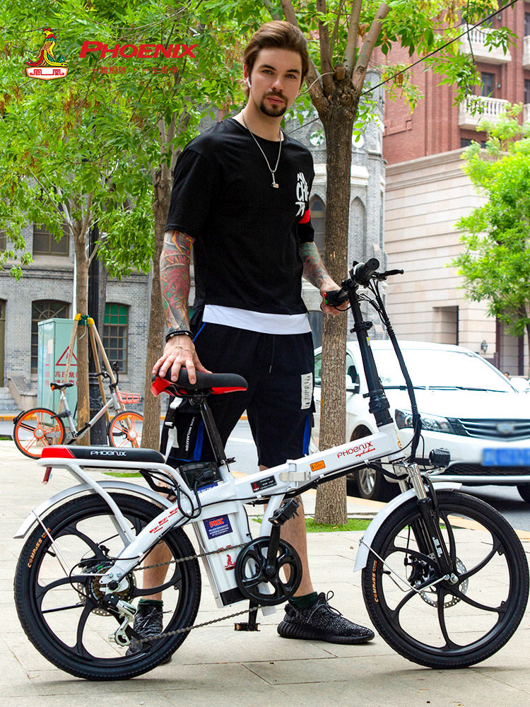 Phoenix lithium battery folding electric bicycle electric bicycle male Lady new national standard adult battery small electric car