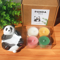 Cute cuddle national treasure Giant Panda Candlestick Plaster Incense Candle Suit Gift Box Pendulum with Decorative Companion Gift