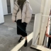 Áo khoác nữ mùa đông LAZYS dày cotton 2018 phiên bản Hàn Quốc mới của áo khoác dài tay bf sinh viên rộng rãi