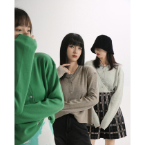 Race Little Lazy Grey Sweater Woman Spring Autumn 2022 New Knitted Cardiovert Long Sleeve Loose slim soft glutinous blouse jacket