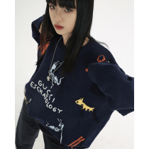 Race small lazy sloth sweater womens spring outwear design sensation crowdsourced loose sleeve headsweaters American long sleeve blouses