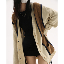 Racing Small Lazy Knit Cardigan Jacket Woman Spring And Autumn Slim Design Sensation in the middle of the long style Lazy Breeze Jacket outside
