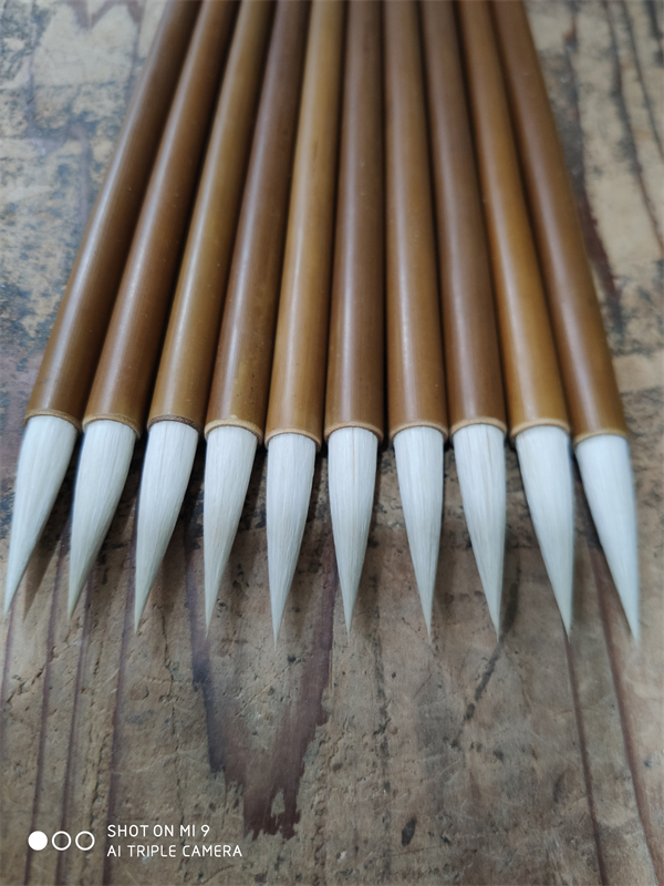 Laizhou brush Yexian brush traditional northern ancient method chrysanthemum fetal sheep hair in Chinese script suitable for Qigong style line