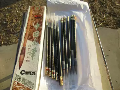 Laizhou Yixian Old brush No 2 Molin essence wolf brush mountain horse Xiaokai A box of ten price ancient pen pure hair