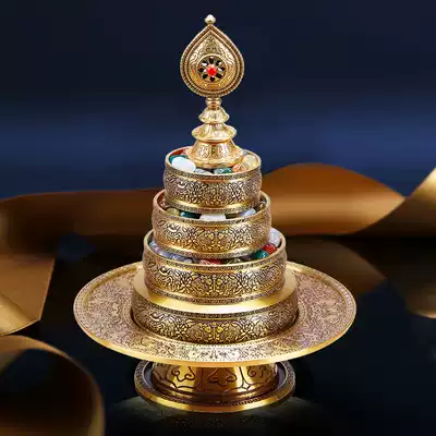 Pure copper Manza plate small pure copper Buddha eight auspicious repair for Manza plate Manda pan Manda pan Manda tea Luo gem tray trumpet
