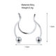 Nose ring septum nose ring fake horseshoe ring no need for piercing fake nose ring antlers nose nail piercing jewelry