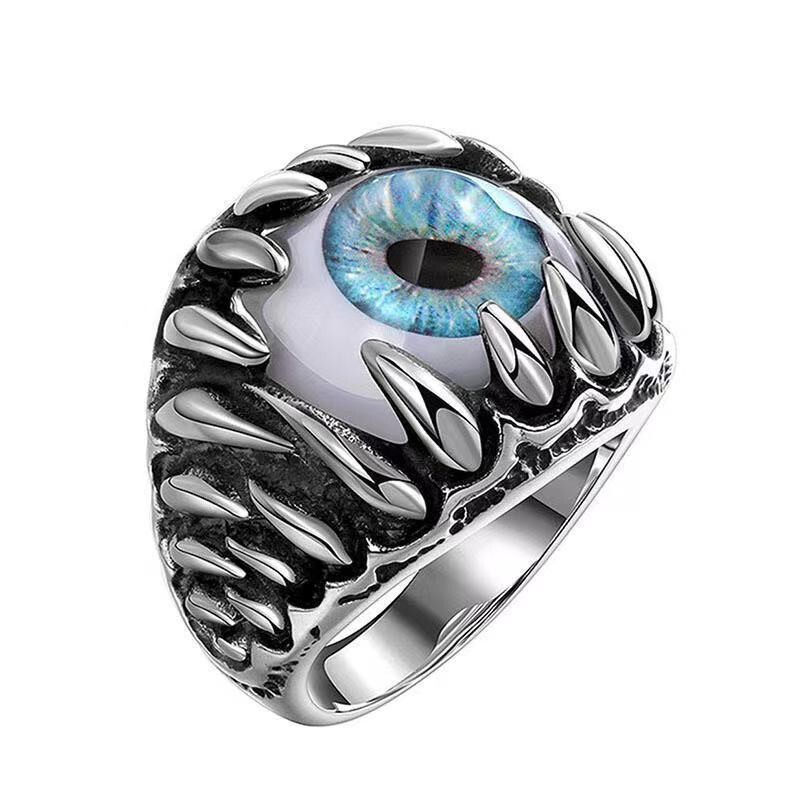 Devil's Eye Ring European and American Retro Devil's Eye Evil Eye Ring Trendy Metal Punk Jewelry Devil's Eye Ring European and American Retro Devil's Eye Evil Eye Ring Trendy Metal Punk Jewelry