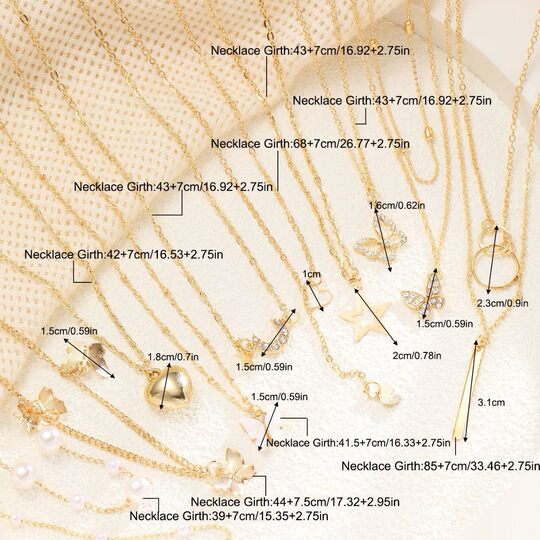 Butterfly Necklace 11 Piece Set European and American Fashion Butterfly Necklace 11-Piece Set of Jewelry for Women