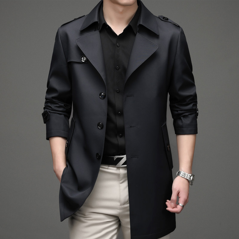 Brand Men's Fashion New Wind Jersey Men's Fall Loose Business Casual Jacket Mid-Autumn Autumn Clothing in Yingren jacket Grand coat