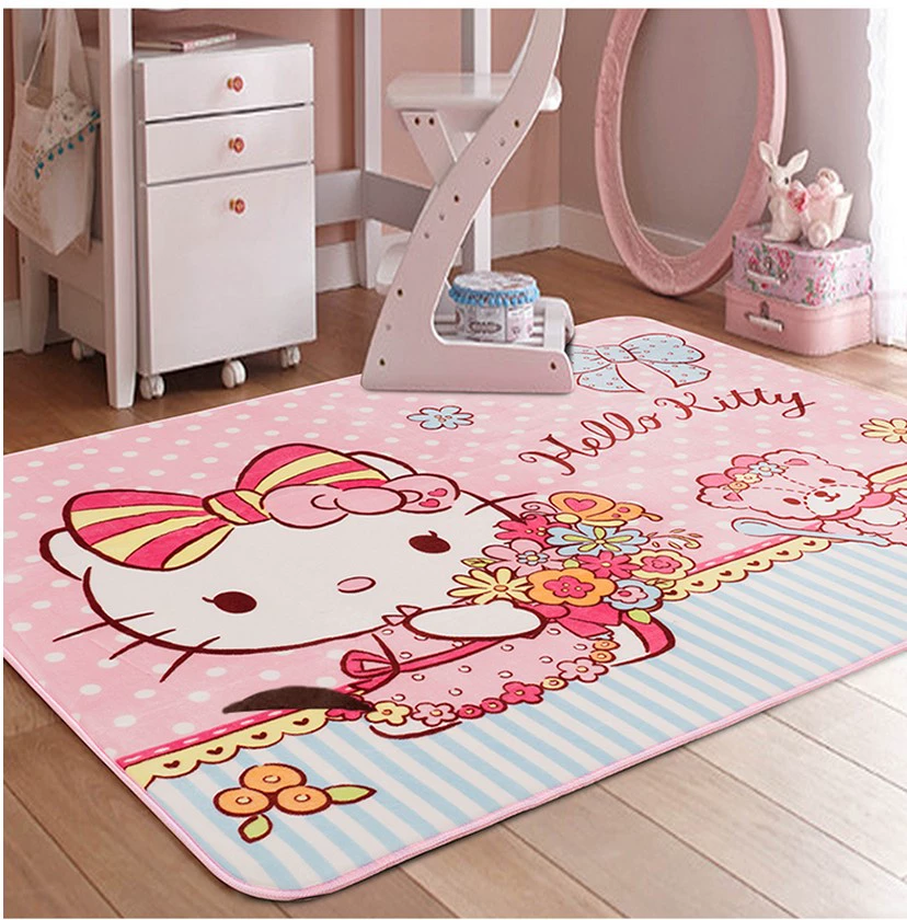 Kitty Hello Kitty phim hoạt hình dễ thương phòng khách của trẻ em được trải thảm trải giường dày cho bé - Thảm