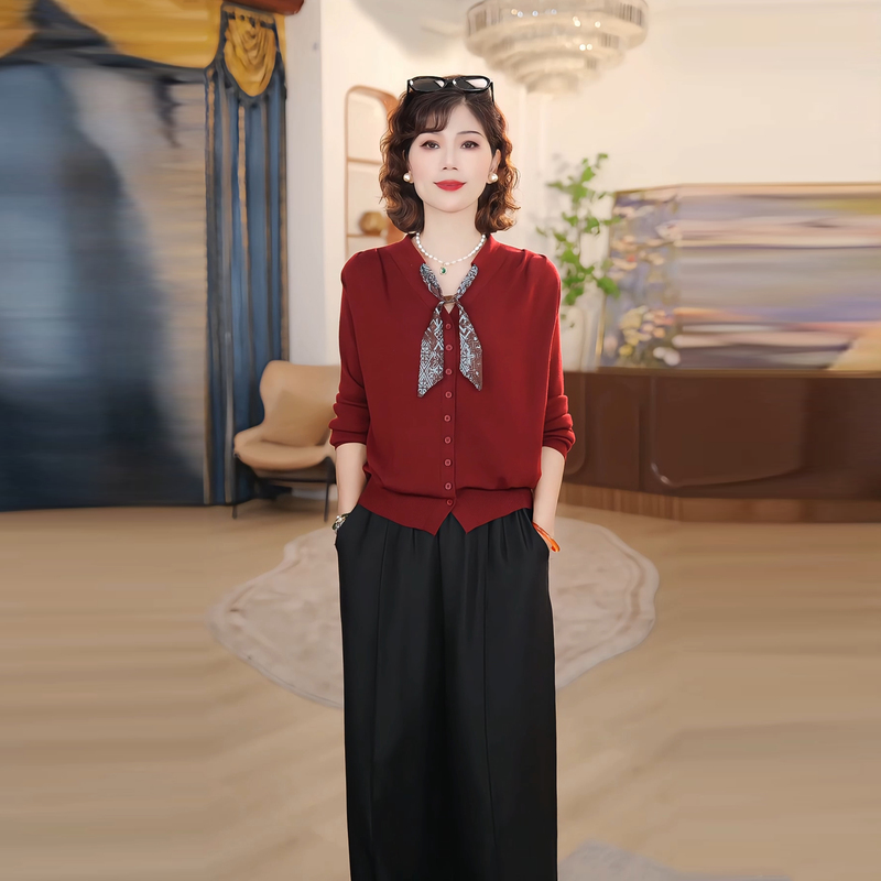 Young Mother's Autumn Outfit Set, Autumn Mother's Clothing, Stylish and Fashionable 2026 New Style, Trendy Middle-Aged and Elderly Women's Clothing Young Mother's Autumn Outfit Set, Autumn Mother's Clothing, Stylish and Fashionable 2026 New Style, Trendy Middle-Aged and Elderly Women's Clothing