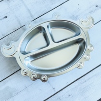 Kindergarten Baby Gift 304 Stainless Steel Children Sub dinner plate Lovely anti-fall and burn-proof separating cutlery dishes