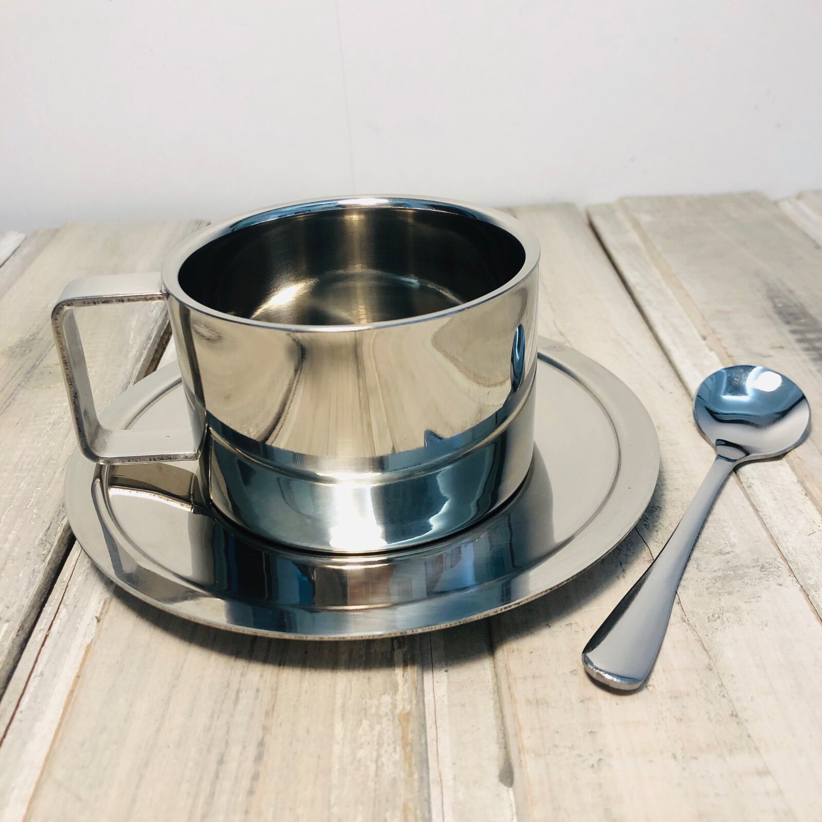 The tail defect 304 stainless steel cup double coffee cup insulation cup minimal creative