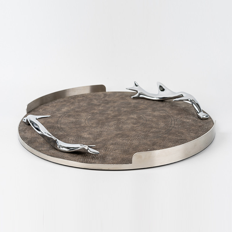 Modern minimalist creative deer angle tray fitting light luxury living room sample room desktop craftsmart decoration