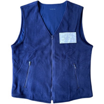 Blue velvet vest V-neck warm and cold-proof autumn and winter mens flame blue polar fleece vest