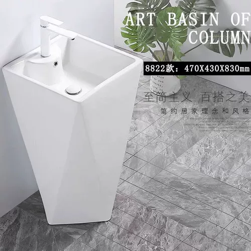 Likable Coined Pillar Basin Ceramic Balcony Band -Capered Квадратный в форме колонны -обработка