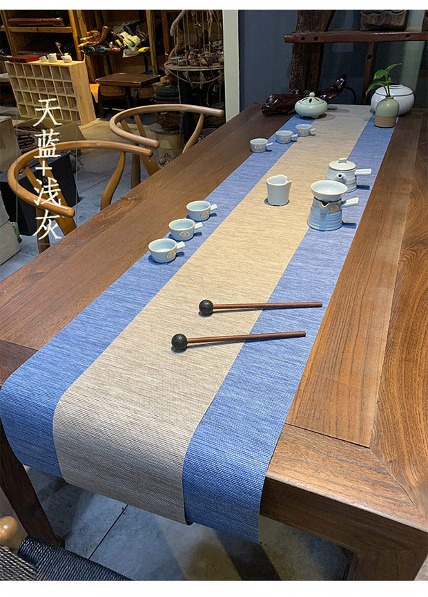 Tùy chỉnh Đài Loan giấy thấm nước bện trà mat lanh Zen vải cotton bàn cờ trà trà cờ trà phụ kiện trà Kung Fu bình trà cổ