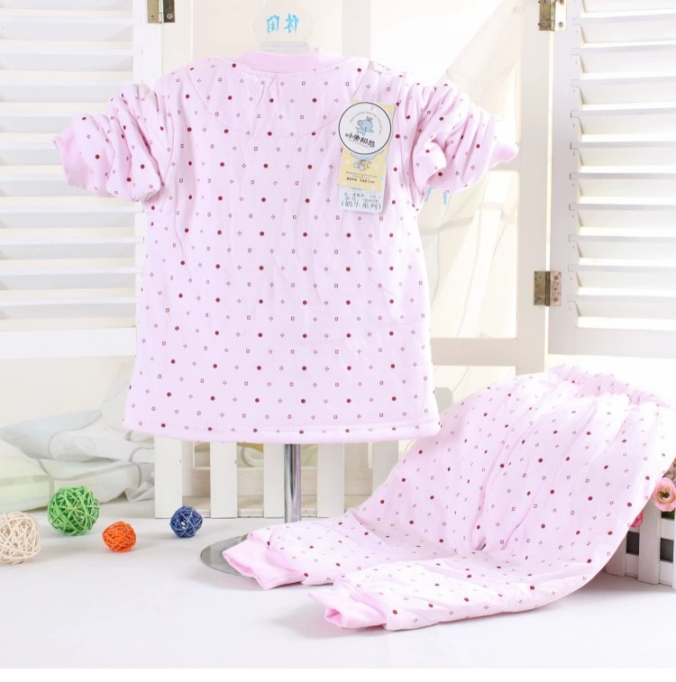 Baby voi bé cotton quần bé vai khóa nhiệt đồ lót cotton mỏng bông phù hợp với mùa thu và giải phóng mặt bằng đặc biệt thoi trang tre em cao cap