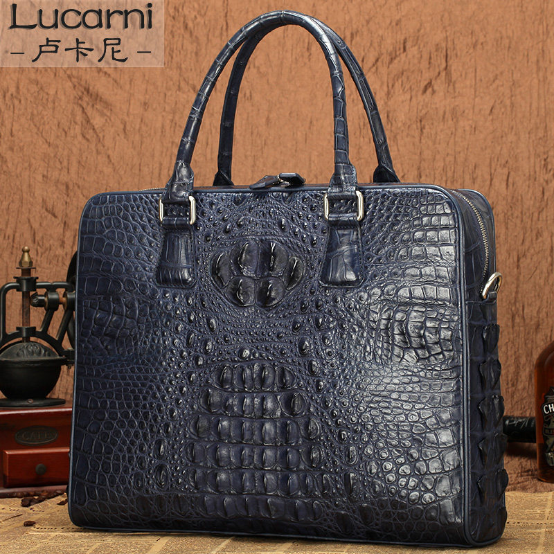 Real avocado leather handbag genuine leather men's large capacity single shoulder inclined cross business men's briefcase upscale men's bag wave