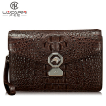 Avocado Leather Handbag Large Capacity Business With Cover Head Genuine Leather Fashion Hand Grip Bag Mens Clips Lucani Tide