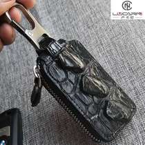 Avocado Leather Car Key Bag Genuine Leather Key Button Business Portable Car Key Bag Men Personality Fashion Trends