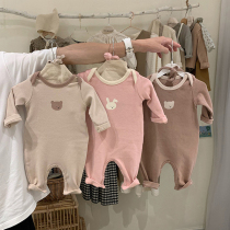 ins22 Han Edition Spring and Autumn cute cartoon long sleeved dress men and women home to crawl hats