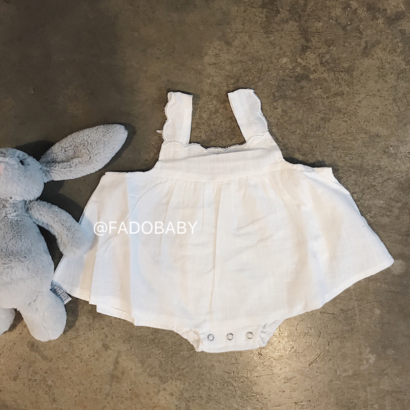 Mùa hè 2019 mới Hàn Quốc bé haiyiha váy béiesies váy cotton sling túi romper romper - Áo liền quần ao so sinh be trai