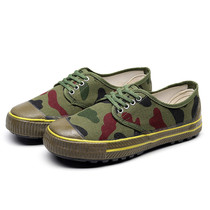 Low-cut mi cai xie liberation shoes shoes for men and women outdoor shoes jun xun xie huang jiao xie anti-slip rubber canvas shoes