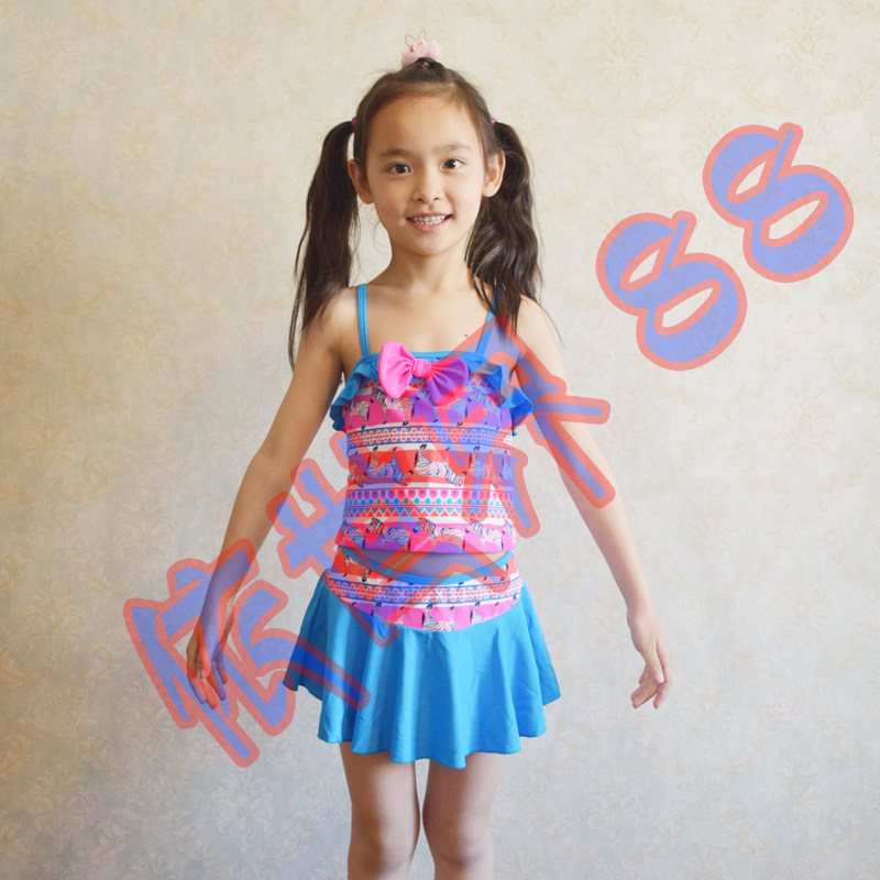 HOSA Haosha Children Swimsuit Girl Two Style Dress Two Sets Princess Beach Spa Swimsuit 116121212