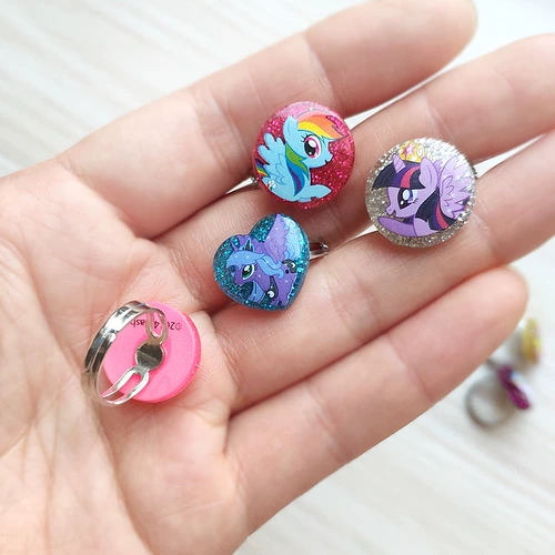 Детская пони, регулируемое трехмерное мультяшное милое детское кольцо, единорог, подарок на день рождения