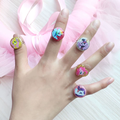 Детская пони, регулируемое трехмерное мультяшное милое детское кольцо, единорог, подарок на день рождения