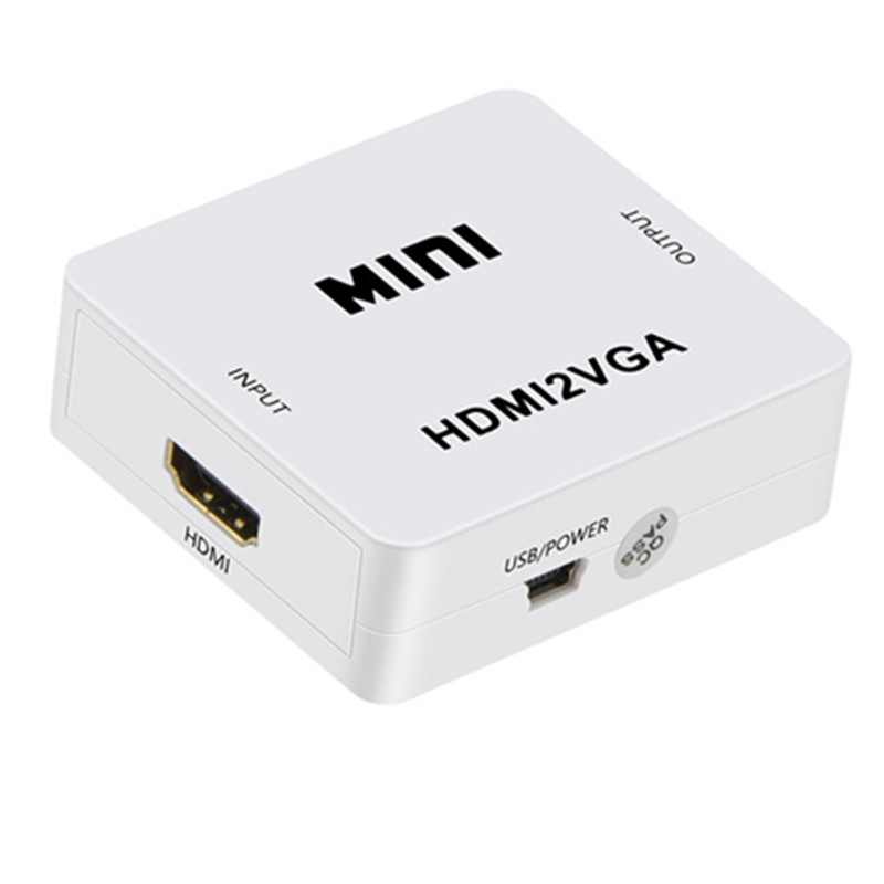 Mini HDMI TO VGA high-definition converter computer HDMI to VGA with audio-video converter 1080p