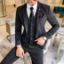Bộ đồ vest nam ba mảnh phù hợp với giới trẻ Hàn Quốc quần tây nam đẹp Suit phù hợp