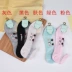 Mùa hè mỏng mảnh cotton đáy thủy tinh vớ vớ nữ vớ Nhật Bản dễ thương khử mùi vớ sinh viên vớ chống trượt - Vớ tất cổ cao Vớ