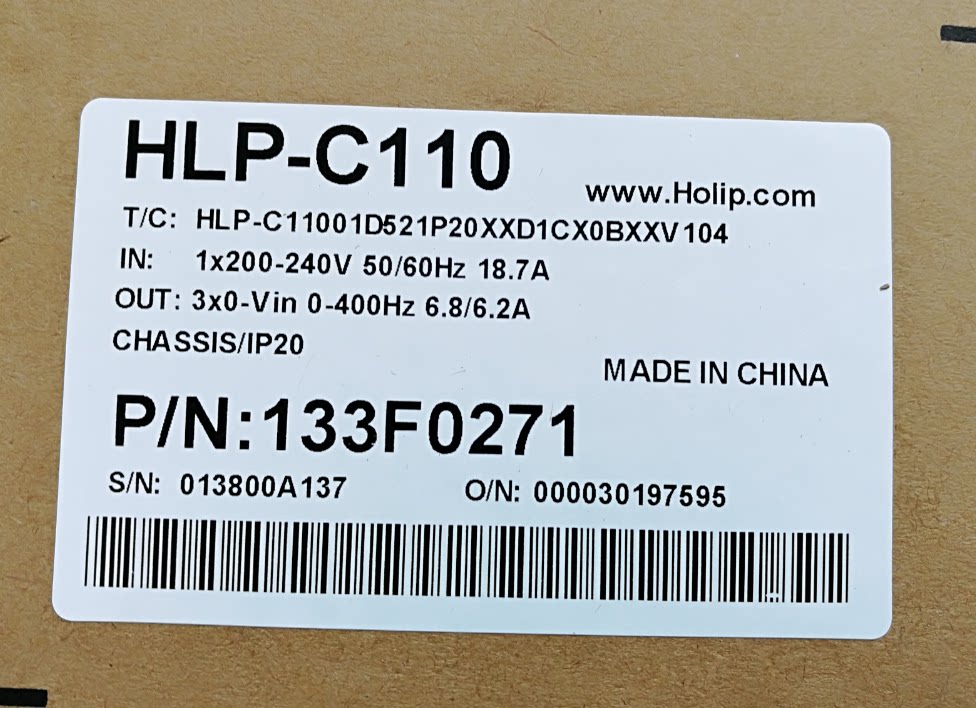Brand new HOLIP Helip inverter HLP-C110 Series HLP-C11001D521P 1 5KW220V