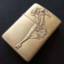 Genuine Zippo Cheebao Windproof Lighter Pure Bronze Armor Finale The Girl Puzzle Wind Womens Big Box Dress