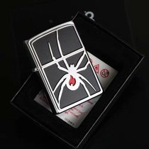 American Original ZIPPO Lighter Classic with Badge Machine Flame Spider 21023