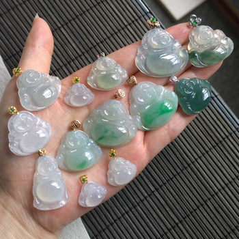 Natural burmese jade a grade jade buddha maitreya buddha