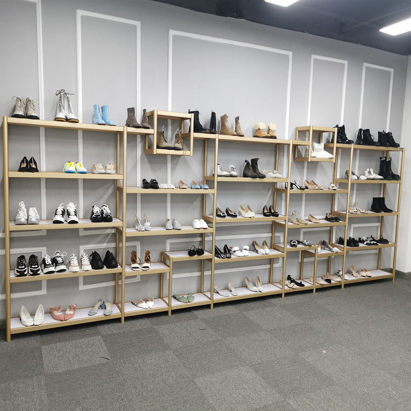 Shoe store display shelf shop commercial shoe rack shoe cabinet live room shoe bag exhibition rack landing combination shelf children's shoes exhibition rack