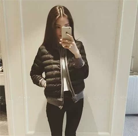 Quần áo nữ quần short đoạn ngắn 2018 mới size lớn xu hướng mùa đông dày lên thon gọn áo khoác cotton hoang dã áo phao lông vũ nữ