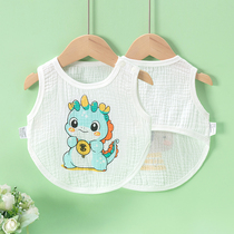 Baby belly in summer thin newborn pure cotton male and female baby vest pocket around newborn sleeping artifacts