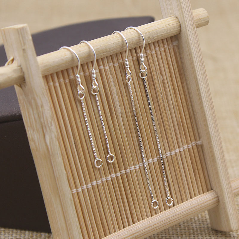 Handmade Diy Material Ear Necklace Accessories 925 Pure Silver Ear Necklace Ear Hook Earrings Earrings Earrings Semi-finished Pendant Pendant