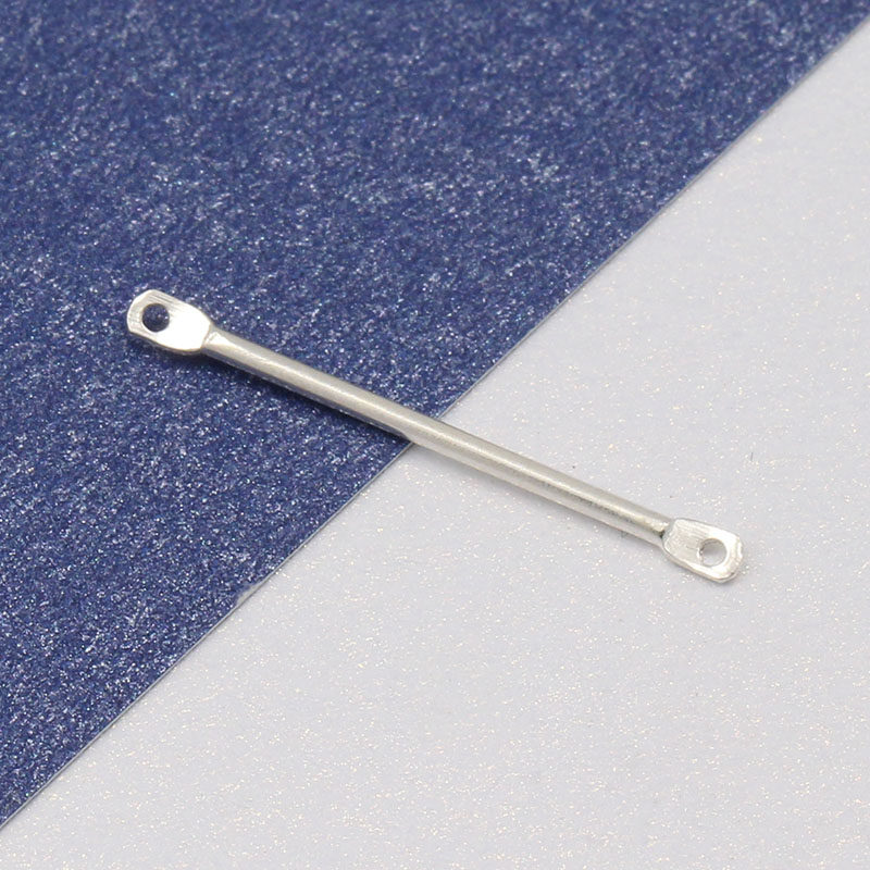 S925 pure silver pillar ear hook earrings earrings DIY handmade silver earthen pendant pendant accessories Personality ear pin semi-finished material