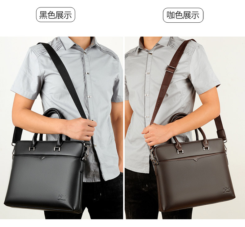 Tianhong Kangaroo Cặp tài liệu nam Da nam Túi tote Kinh doanh 2019 Làn sóng mới Công suất lớn Giải trí - Túi của con người tui xach