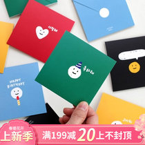 2nul Korea Idea cute folding envelope style mini greeting card blessing Cavan with card 5 sets Teachers Day