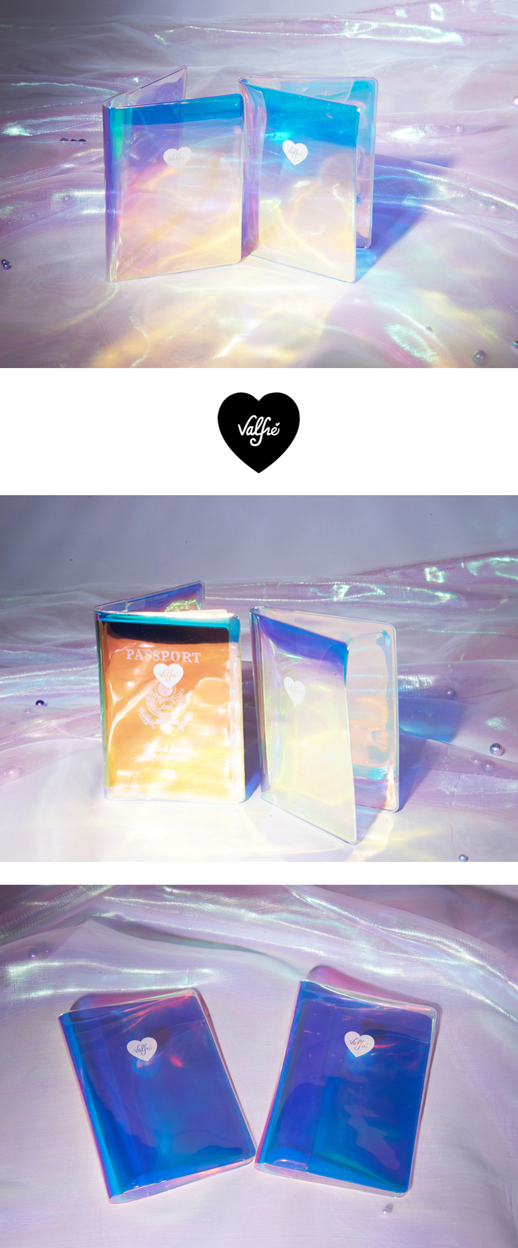 Valfre Hàn Quốc sáng tạo giấc mơ laser không thấm nước mờ du lịch xách tay hộ chiếu thời trang đầy màu sắc gói tài liệu túi đeo chéo nữ hàn quốc