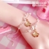 萌 Tình yêu và nhà sản xuất Bai Qi với chiếc vòng tay trang sức bằng vàng và bạc lá bạch quả xung quanh vòng huyết long Vòng đeo tay Clasp