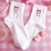 Trái cây dễ thương Nhật Bản Cô gái nhỏ tươi Vớ cotton Đổ mồ hôi Đại học Gió Gió Nữ 28 tất ống chân đá bóng Bít tất nữ